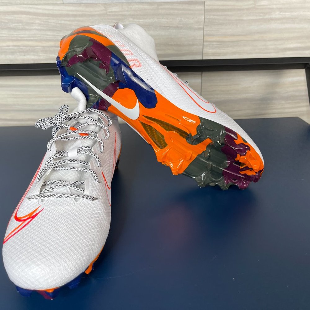 Vapor Untouchable Pro 3 Orange White Camo Cleats - Picture 6 of 8